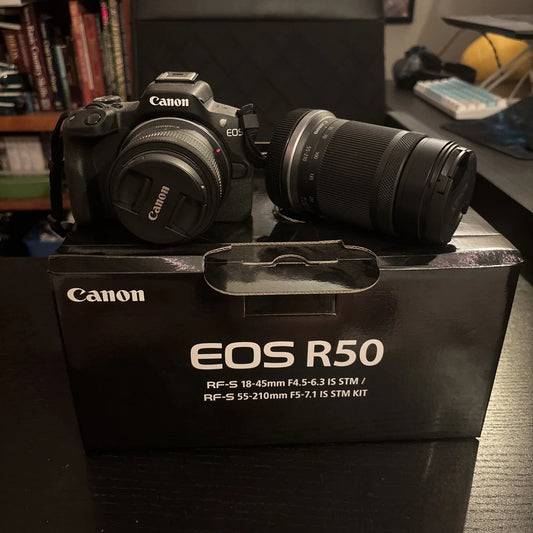 Canon EOS R50 Mirrorless Camera Kit – TOP MINT, Unused, Open Box, Complete Set